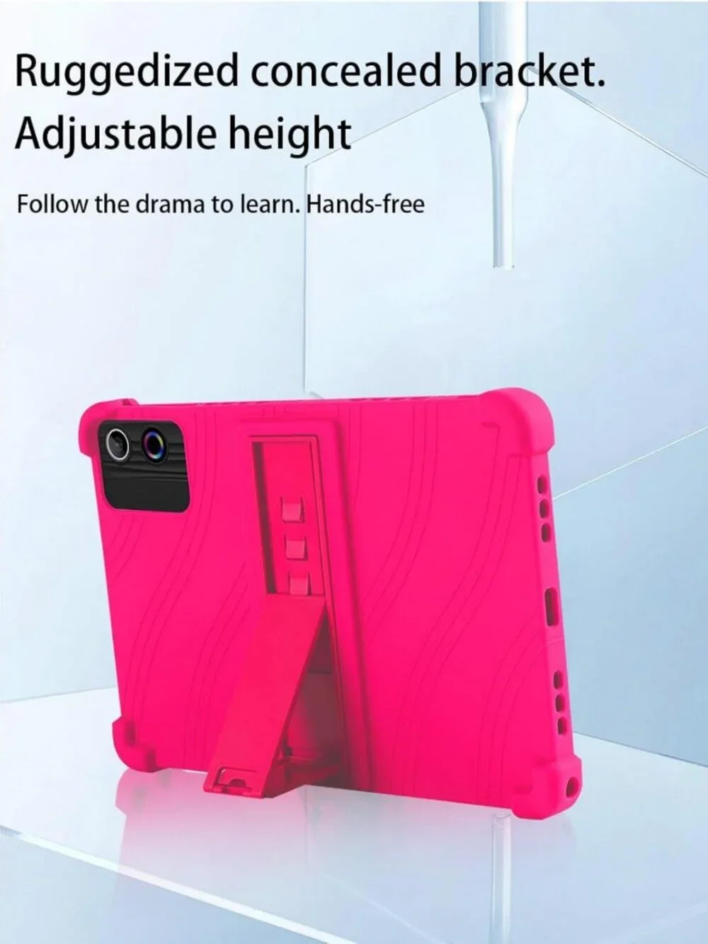 10-Inch Android Tablet Case with Adjustable Stand, Soft Silicone, Lightweight